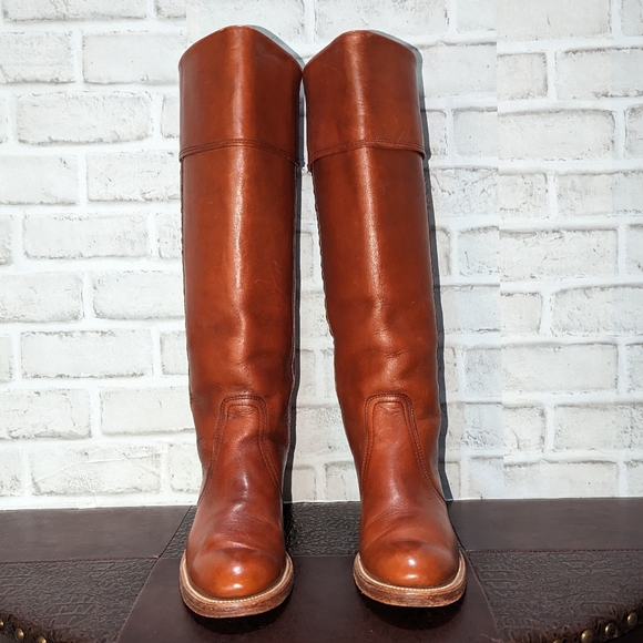 FRYE True Vintage Campus Tall Cuff Brown Boot size 9.5 - Picture 5 of 14